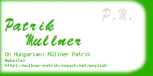 patrik mullner business card